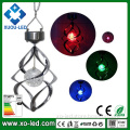 Stainless Steel RGB Color Changing Solar Wind Chime Light Wind Spinner Light Hang Spiral Garden Lawn Lamp